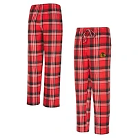 Men's Concepts Sport Red/Black Chicago Blackhawks Region Flannel Sleep Pants