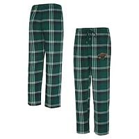 Men's Concepts Sport Green/Black Minnesota Wild Region Flannel Sleep Pants