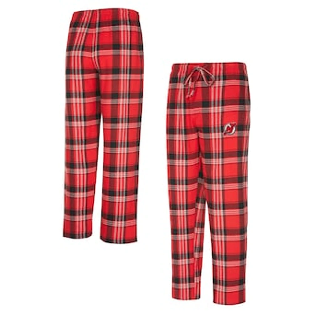 Men's Concepts Sport Red/Black New Jersey Devils Region Flannel Sleep Pants