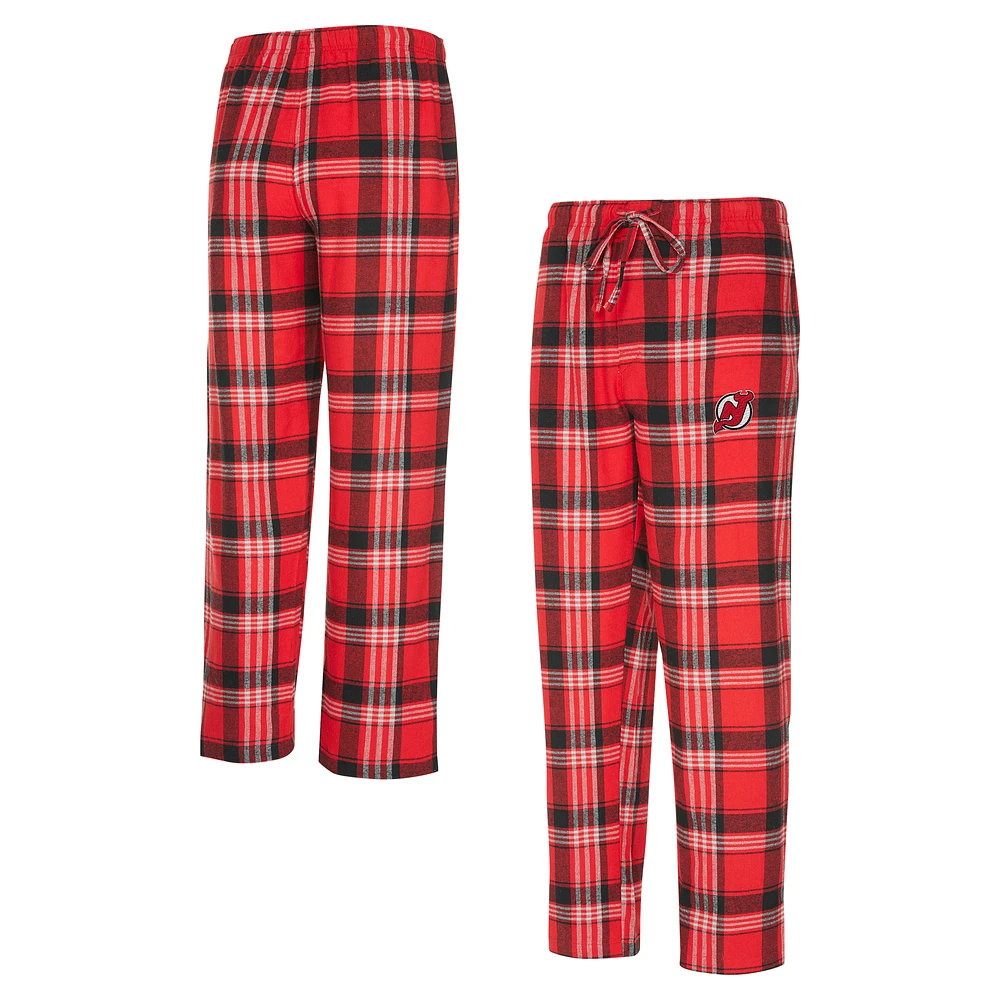 Men's Concepts Sport Red/Black New Jersey Devils Region Flannel Sleep Pants