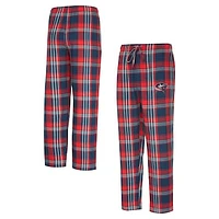 Men's Concepts Sport Red/Navy Columbus Blue Jackets Region Flannel Sleep Pants