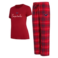 Women's Concepts Sport Washington Capitals Vector T-Shirt & Pants Sleep Set