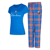 Women's Concepts Sport New York Islanders Vector T-Shirt & Pants Sleep Set