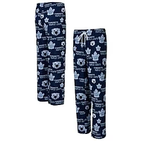 Women's Concepts Sport Blue Toronto Maple Leafs Zest Allover Print Knit Pants