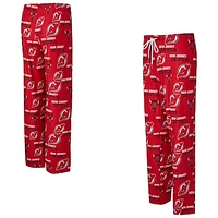 Women's Concepts Sport Red New Jersey Devils Zest Allover Print Knit Pants