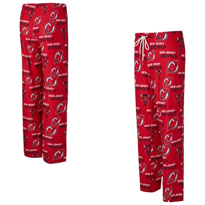 Women's Concepts Sport Red New Jersey Devils Zest Allover Print Knit Pants