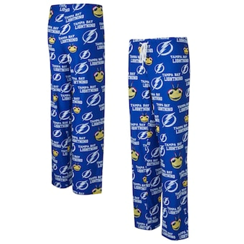 Women's Concepts Sport Blue Tampa Bay Lightning Zest Allover Print Knit Pants