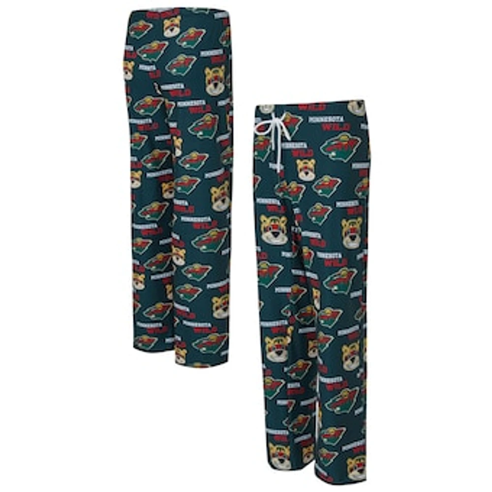 Women's Concepts Sport Green Minnesota Wild Zest Allover Print Knit Pants