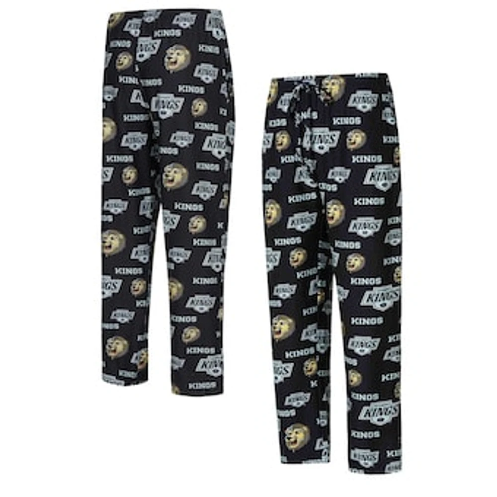 Men's Concepts Sport  Black Los Angeles Kings All Over Print Knit Pants