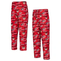 Men's Concepts Sport  Red Carolina Hurricanes All Over Print Knit Pants