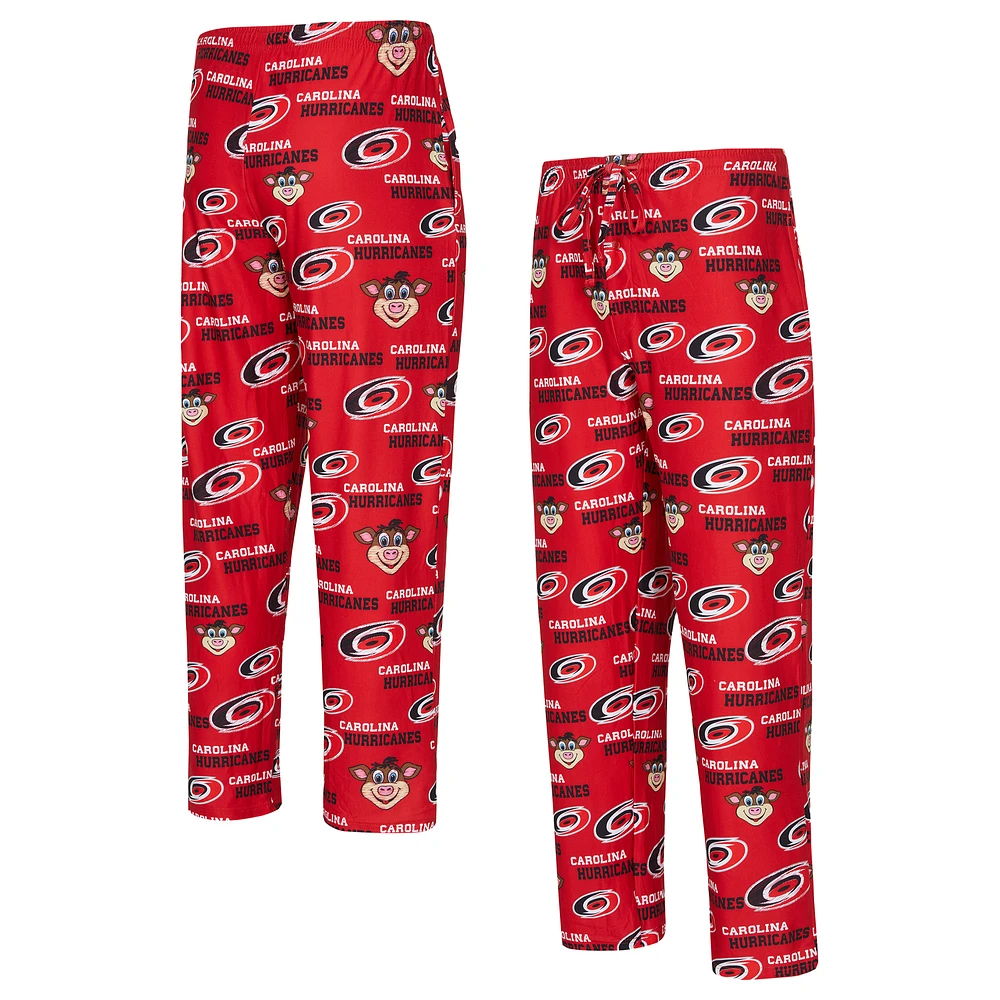 Men's Concepts Sport  Red Carolina Hurricanes All Over Print Knit Pants