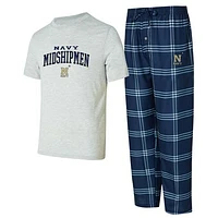 Men's Concepts Sport Navy Midshipmen T-Shirt & Pants Sleep Set