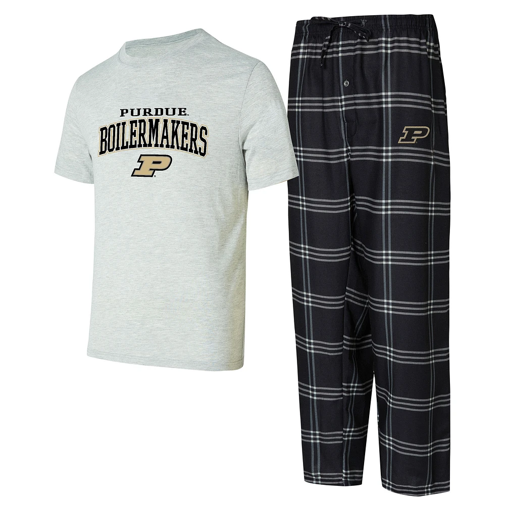 Men's Concepts Sport Black/Gray Purdue Boilermakers T-Shirt & Pants Sleep Set