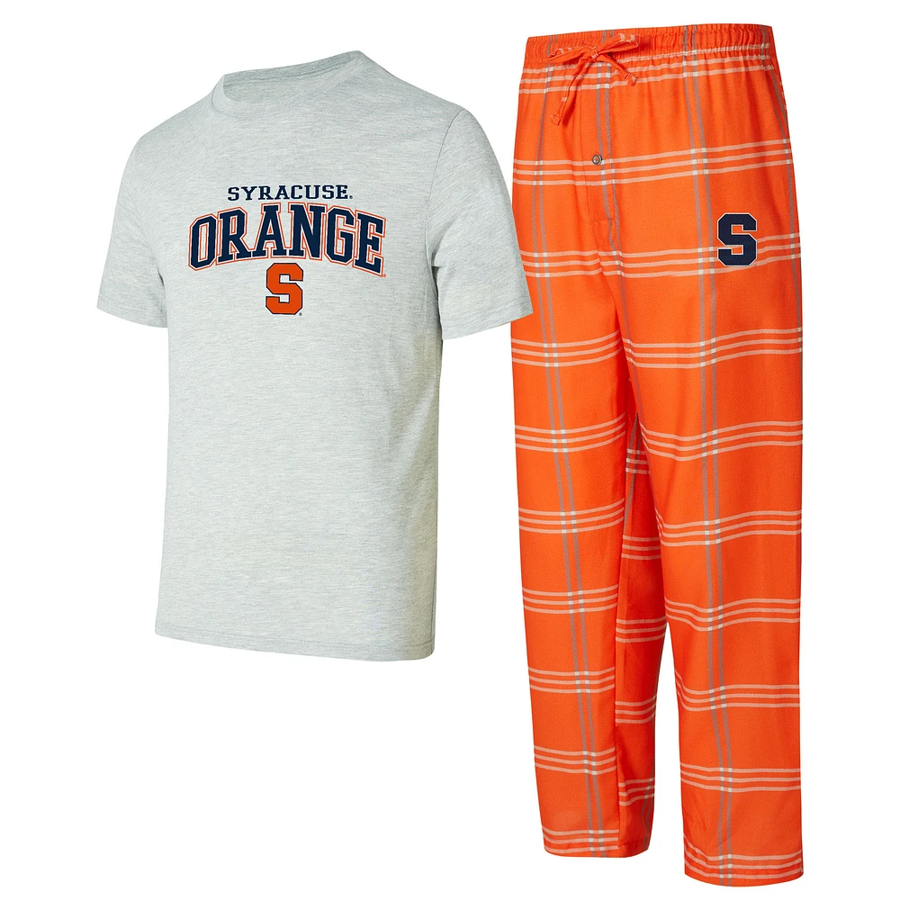 Men's Concepts Sport Orange/Gray Syracuse Orange T-Shirt & Pants Sleep Set