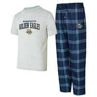 Men's Concepts Sport Blue/Gray Marquette Golden Eagles T-Shirt & Pants Sleep Set