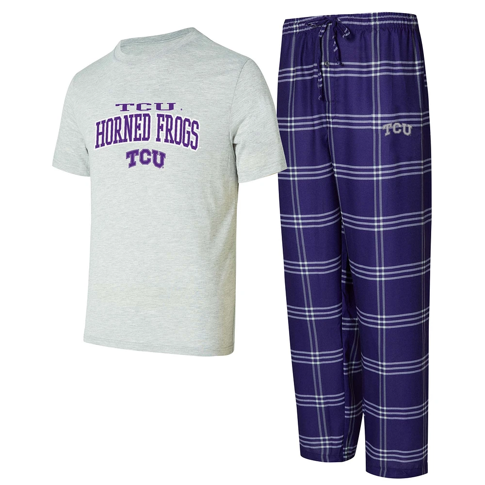 Men's Concepts Sport TCU Horned Frogs T-Shirt & Pants Sleep Set