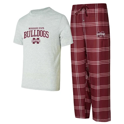 Men's Concepts Sport Mississippi State Bulldogs T-Shirt & Pants Sleep Set