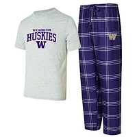 Men's Concepts Sport Washington Huskies T-Shirt & Pants Sleep Set