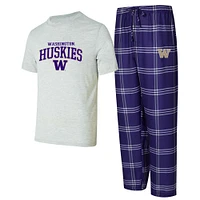 Men's Concepts Sport Washington Huskies T-Shirt & Pants Sleep Set