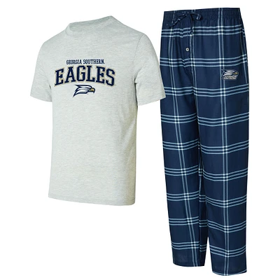 Men's Concepts Sport Blue/Gray Georgia Southern Eagles T-Shirt & Pants Sleep Set