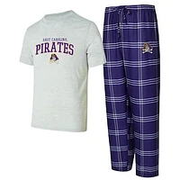 Men's Concepts Sport Purple/Gray ECU Pirates T-Shirt & Pants Sleep Set