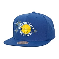 Men's Mitchell & Ness Royal Golden State Warriors Starlight Snapback Hat