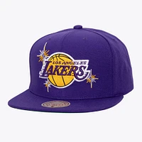 Men's Mitchell & Ness Purple Los Angeles Lakers Starlight Snapback Hat