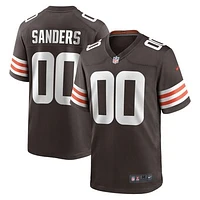 Youth Nike Shedeur Sanders Brown Cleveland Browns 2025 NFL Draft Game Jersey