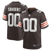Youth Nike Shedeur Sanders Brown Cleveland Browns 2025 NFL Draft Game Jersey