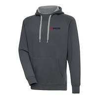 Men's Antigua  Charcoal NASCAR Patriotic Victory Pullover Hoodie