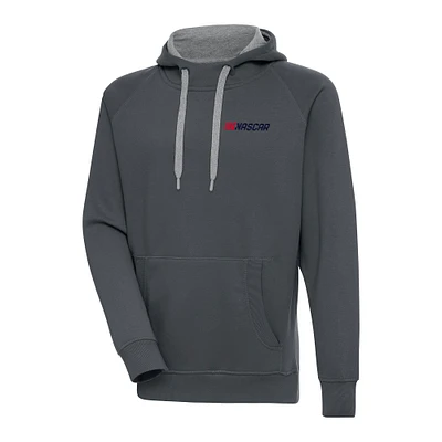 Men's Antigua  Charcoal NASCAR Patriotic Victory Pullover Hoodie