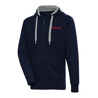 Men's Antigua  Navy NASCAR Patriotic Victory Full-Zip Hoodie