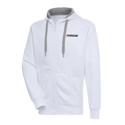 Men's Antigua  White NASCAR Patriotic Victory Full-Zip Hoodie