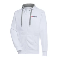 Men's Antigua  White NASCAR Patriotic Victory Full-Zip Hoodie