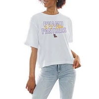 Women's Gameday Couture White Prairie View A&M Panthers Slogan Boxy Fit Cropped T-Shirt