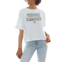 Women's Gameday Couture White Vanderbilt Commodores Slogan Boxy Fit Cropped T-Shirt