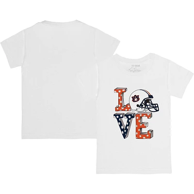 Youth Tiny Turnip White Auburn Tigers Love T-Shirt