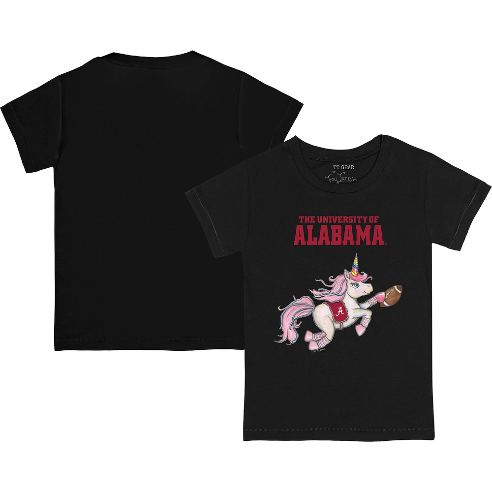 Youth Tiny Turnip Black Alabama Crimson Tide Unicorn T-Shirt