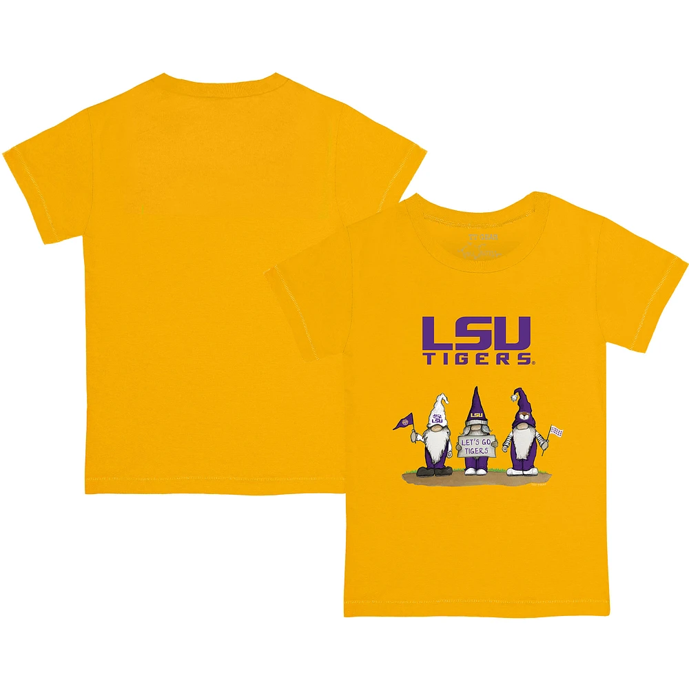 Youth Tiny Turnip Gold LSU Tigers Gnomes T-Shirt