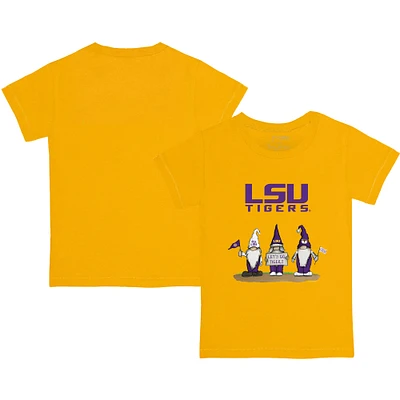 Youth Tiny Turnip Gold LSU Tigers Gnomes T-Shirt