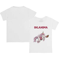 Youth Tiny Turnip White Oklahoma Sooners Unicorn T-Shirt