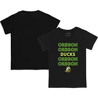 Youth Tiny Turnip Black Oregon Ducks Stacked T-Shirt
