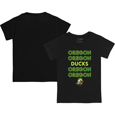 Youth Tiny Turnip Black Oregon Ducks Stacked T-Shirt