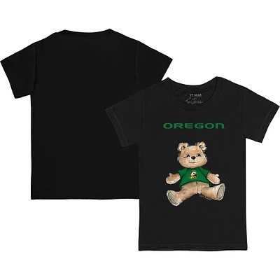 Youth Tiny Turnip Black Oregon Ducks Teddy Bear T-Shirt