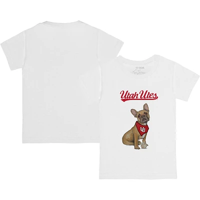 Youth Tiny Turnip White Utah Utes French Bulldog T-Shirt