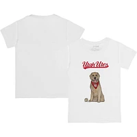 Youth Tiny Turnip White Utah Utes Golden Retriever T-Shirt