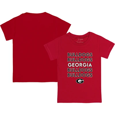 Toddler Tiny Turnip Red Georgia Bulldogs Stacked  T-Shirt