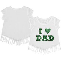 Toddler Tiny Turnip White Oregon Ducks I Love Dad Fringe T-Shirt
