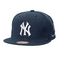 Men's Mitchell & Ness Navy New York Yankees Just Don x MLB Lux Script Snapback Hat