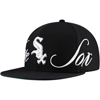 Men's Mitchell & Ness Black Chicago White Sox Just Don x MLB Lux Script Snapback Hat